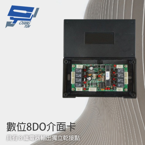 昌運監視器 8DO介面卡 8繼電器輸出 可控制鐵捲門 手機APP影像控制 可搭配XVR