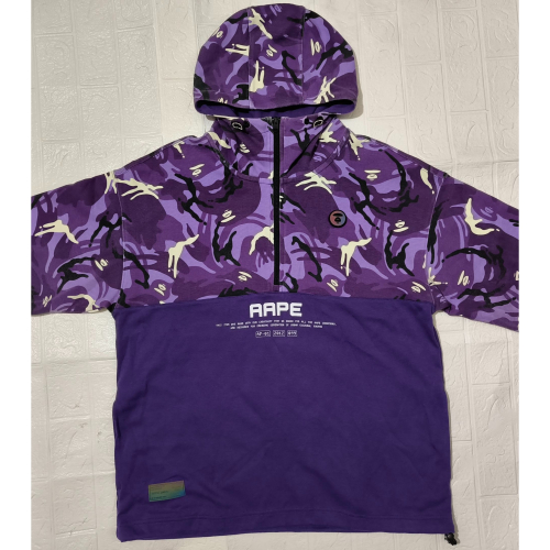 (0821) AAPE 帽T 胸圍118 衣長73
