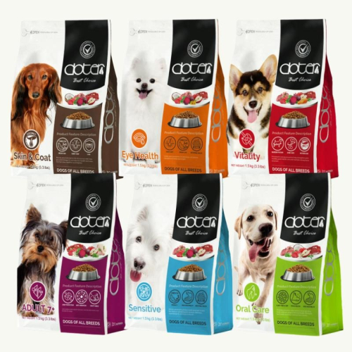Doter 寵愛物語 狗飼料1.5kg/6kg 深色犬 淺色犬 活動犬 低敏犬 狗糧 飼料 乾糧 寵物飼料