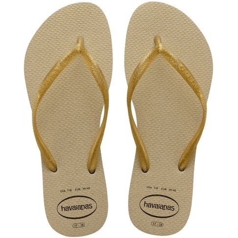 巴西人字拖Havaianas 女款 Slim gloss/沙金