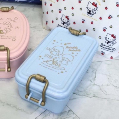 Hello KITTY 雙子星 不鏽鋼餐盒/隨身水瓶 7-11
