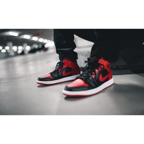Air Jordan 1 Mid Bred 554724-074 AJ1 黑紅 禁穿 湘北配色