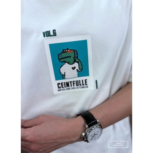 『新品上市』重磅C鱷魚畫像短T(NOF2404N8009)-白