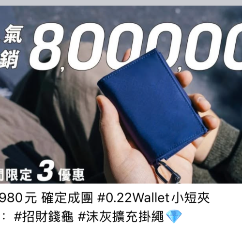 0.22 Wallet 雙面感應 小短夾