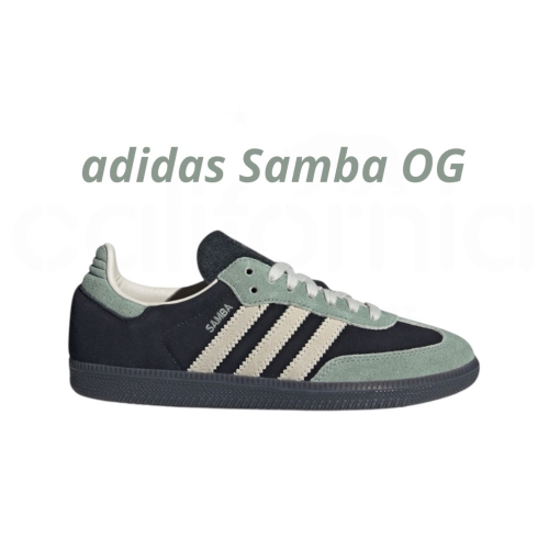 ?adidas SAMBA OG 休閒鞋 JI2680 黑綠色｜黑色｜奶綠色｜杏色｜黑底｜皮革｜麂皮｜平底鞋｜德訓鞋
