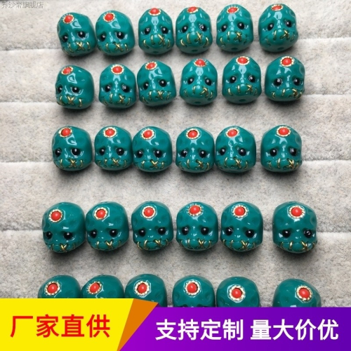 雪巴琉璃搓金阿呆 配星月 金剛菩提 文玩手串佛珠配飾配件9