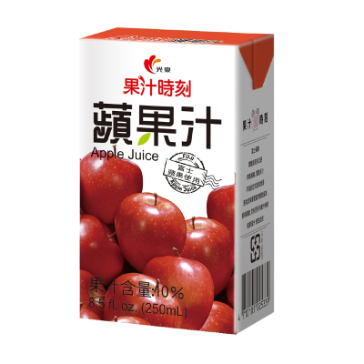 【萬家福】光泉果汁時刻蘋果汁TP250ml