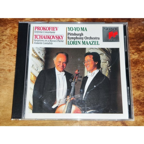 台版 馬友友 Maazel 馬捷爾 普羅高菲夫 交響協奏曲 柴可夫斯基 洛可可變奏曲 如歌的行板 匹茲堡交響 SONY