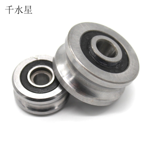 V型U型軸承皮帶輪 滑動軸承傳動 金屬皮帶輪 起重機模型車配件