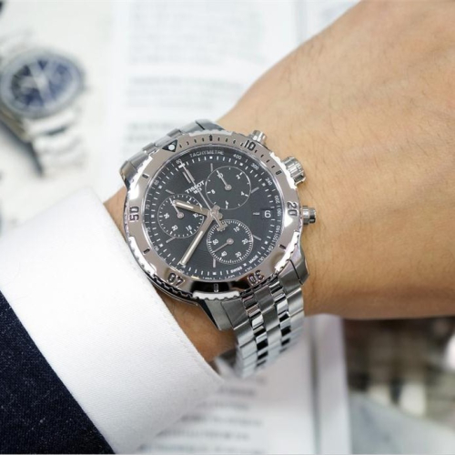 Tissot天梭手錶 PRS200 T067.417.11.051.01 水鬼 經典黑色三眼日曆防水200米 瑞士石英男