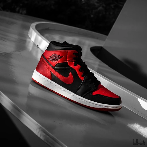 AIR JORDON 1 MID BANNED 黑紅 禁穿 AJ1 554724-074
