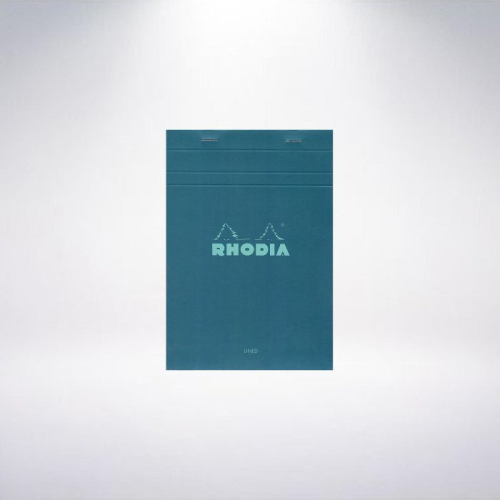 法國 RHODIA Head-Stapled Notepad A6 N13 上掀式筆記本: 孔雀綠