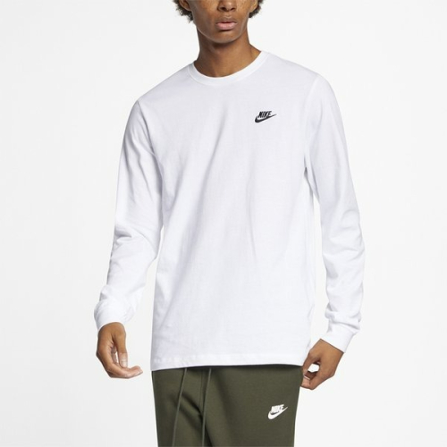 NIKE LOGO 長TEE 白