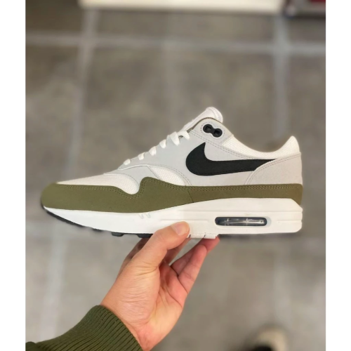 Nike Air Max 1 經典 網布 內增高 運動鞋 橄欖綠 FD9082-102