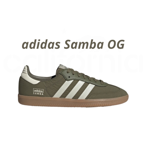 ?adidas SAMBA OG 休閒鞋 橄欖綠白色｜橄欖綠｜白色｜焦糖底｜皮革｜尼龍｜反光｜平底鞋｜男女通用款鞋