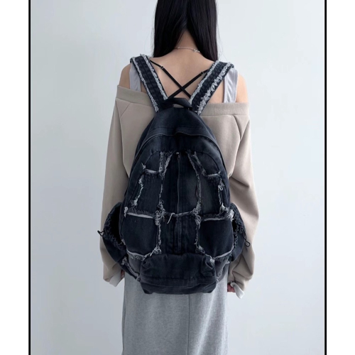 牛仔鬚布後背包